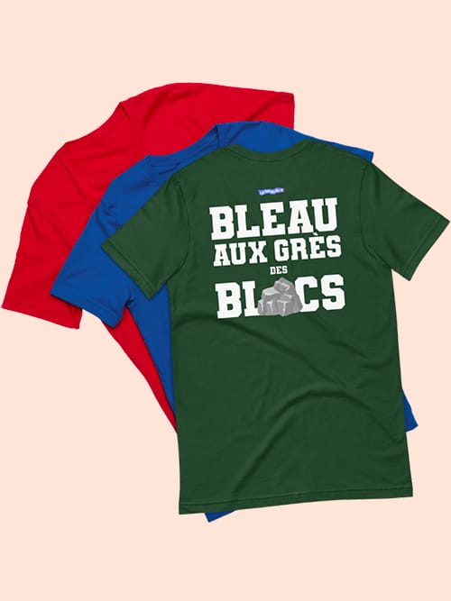 T-shirt or Bleau aux Grès des Blocs à plat 3 couleurs