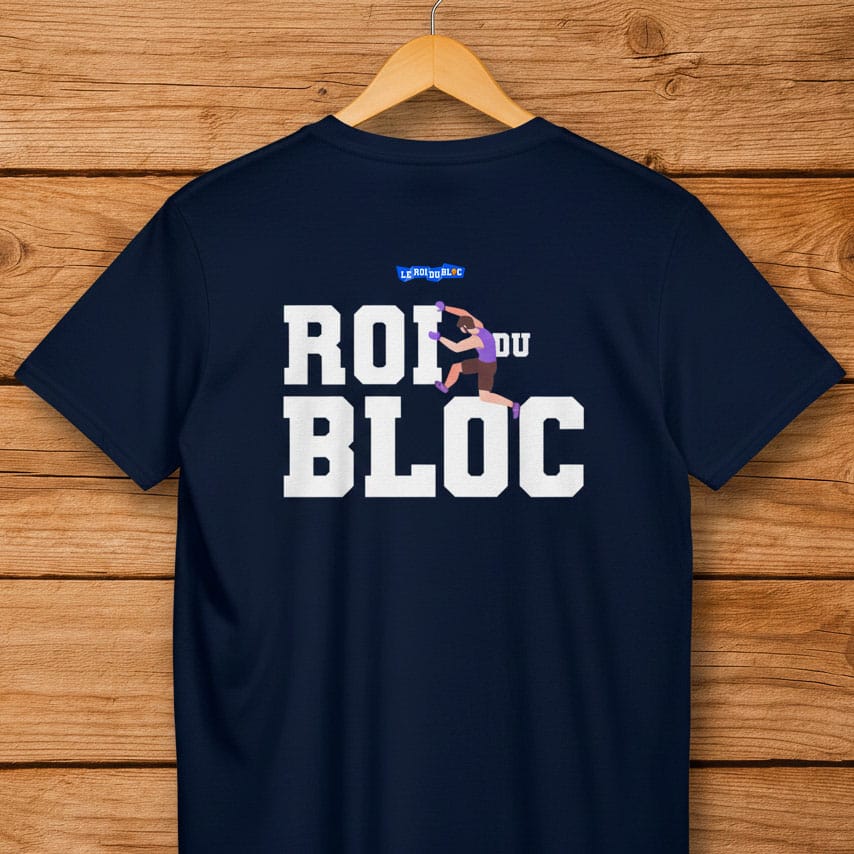 T-shirt escalade Roi du Bloc pour grimpeur, cadeau idéal