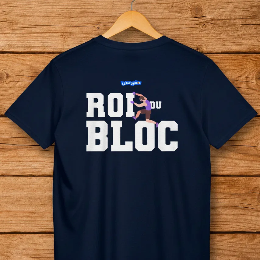 T-shirt escalade Roi du Bloc pour grimpeur, cadeau idéal