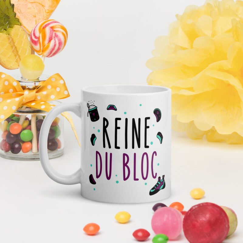 Tasse escalade Reine du bloc, dans environnement sucré