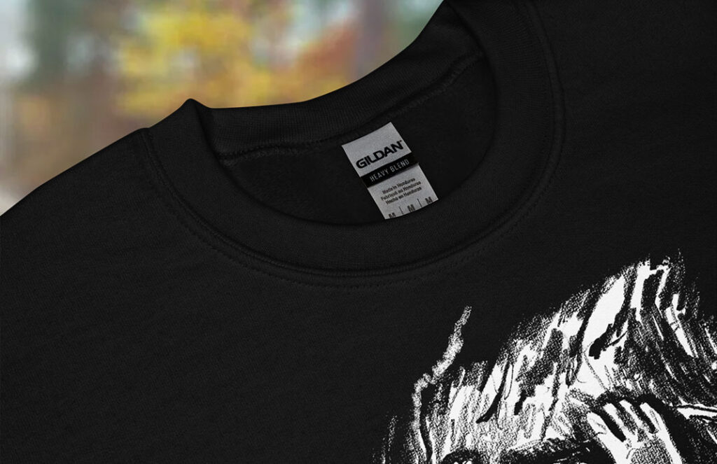 Sweat grimpeur je lache pas zoom col