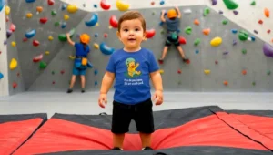 Cadeau escalade enfant — t-shirt bébé grimpeur